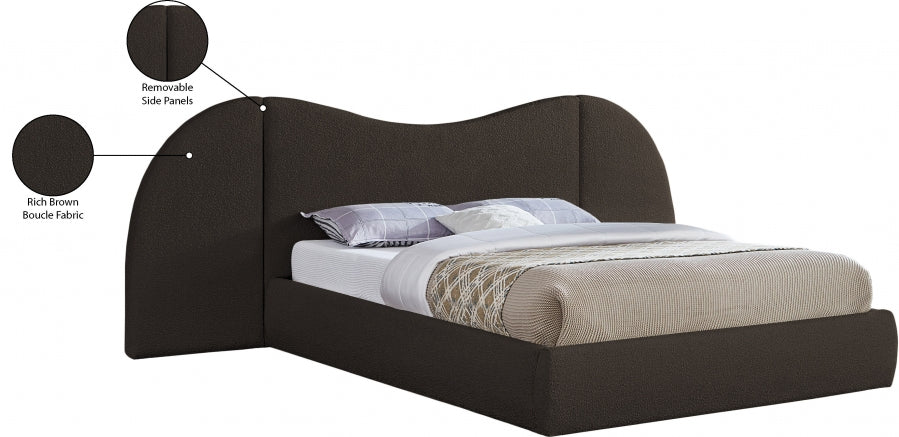 Lit King En Tissu Bouclé Everest