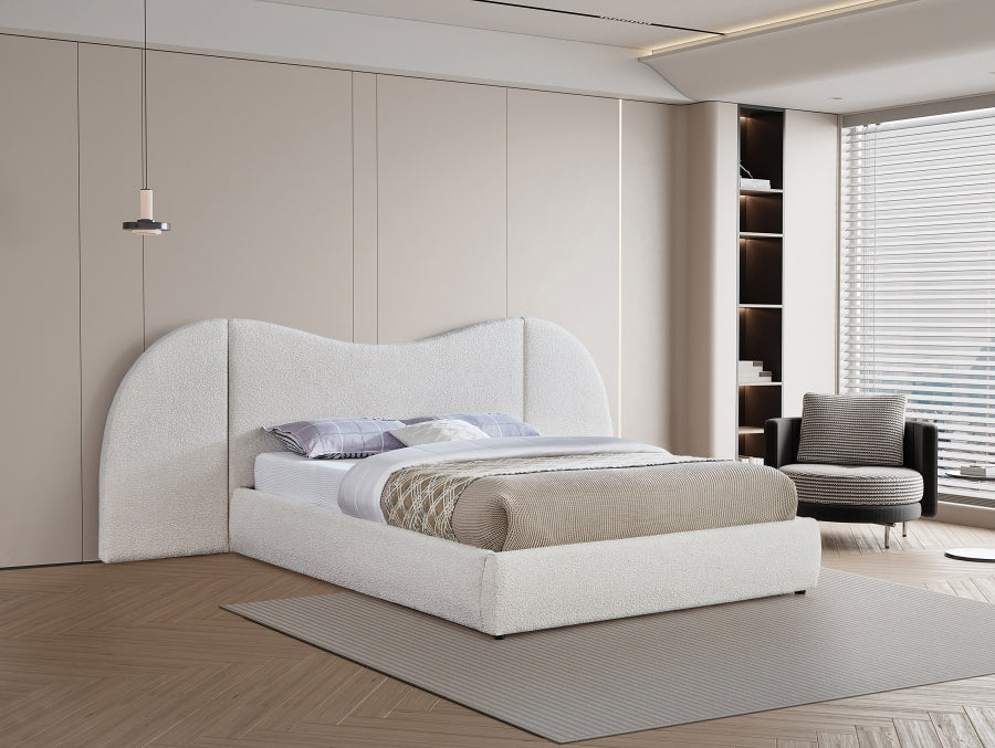 Lit King En Tissu Bouclé Everest