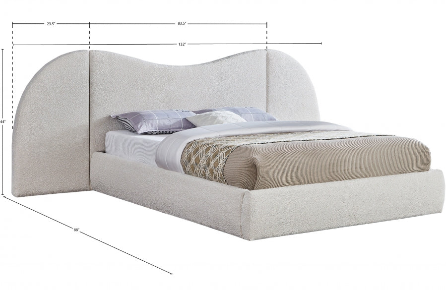 Lit King En Tissu Bouclé Everest