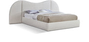 Lit queen en tissu bouclé Everest