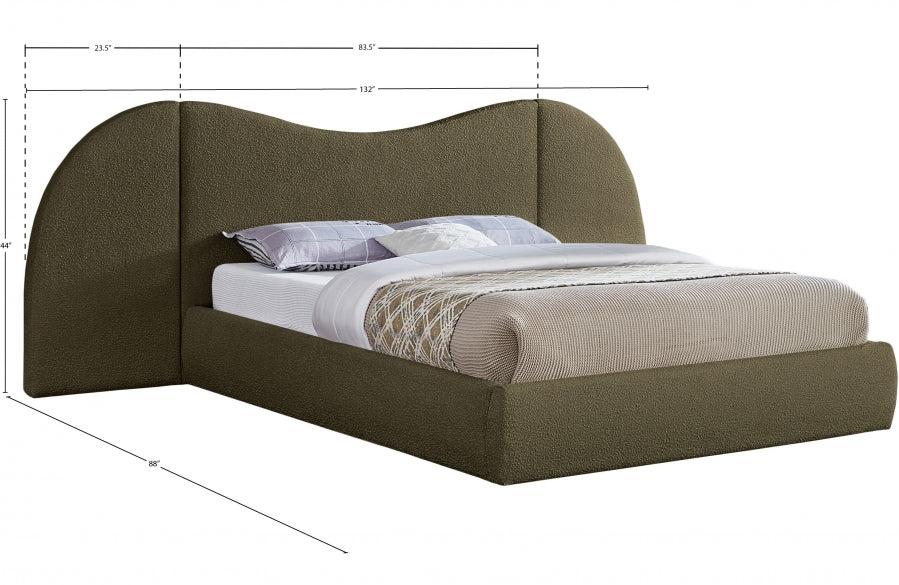 Lit King En Tissu Bouclé Everest