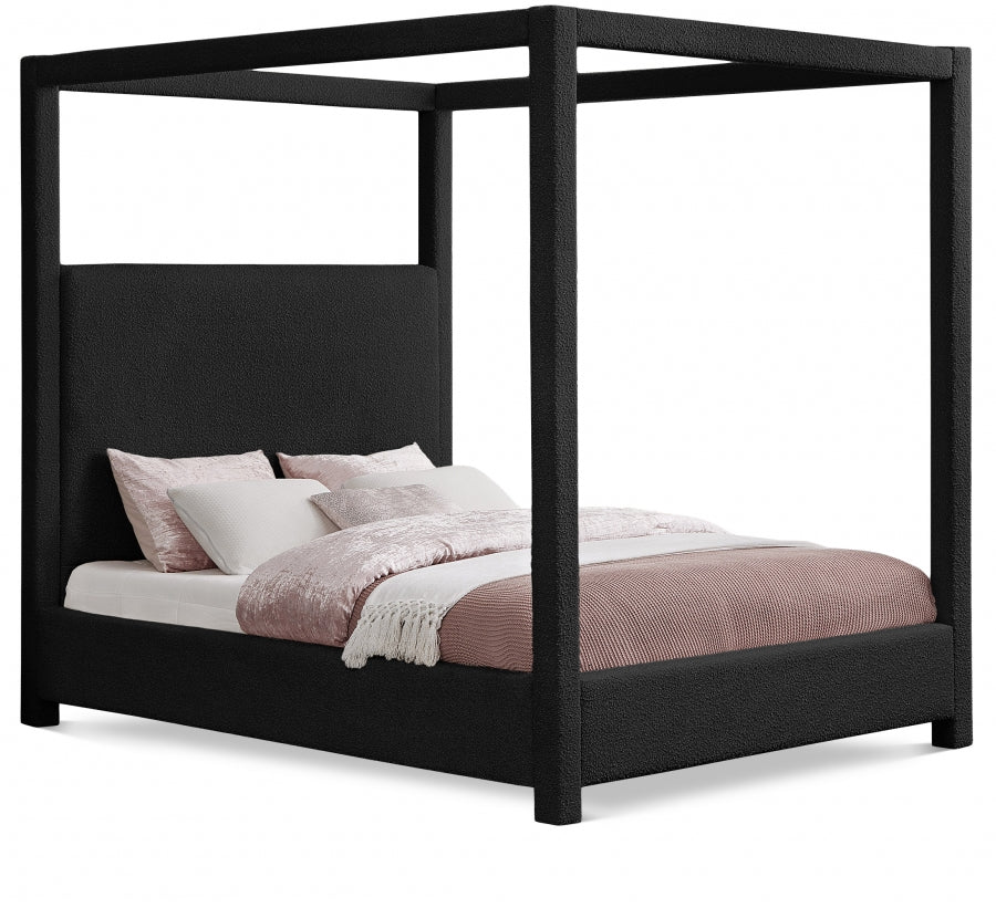 Lit queen en tissu boucle Eden