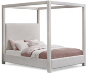 Lit queen en tissu boucle Eden