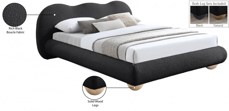 Lit Double En Tissu Bouclé Hyde