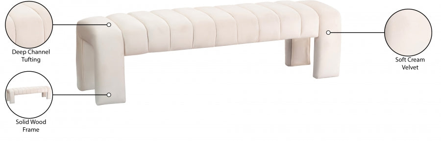 Banc en velours Andaz