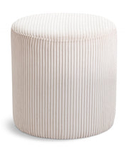 Pouf / tabouret en tissu microsuède Roy