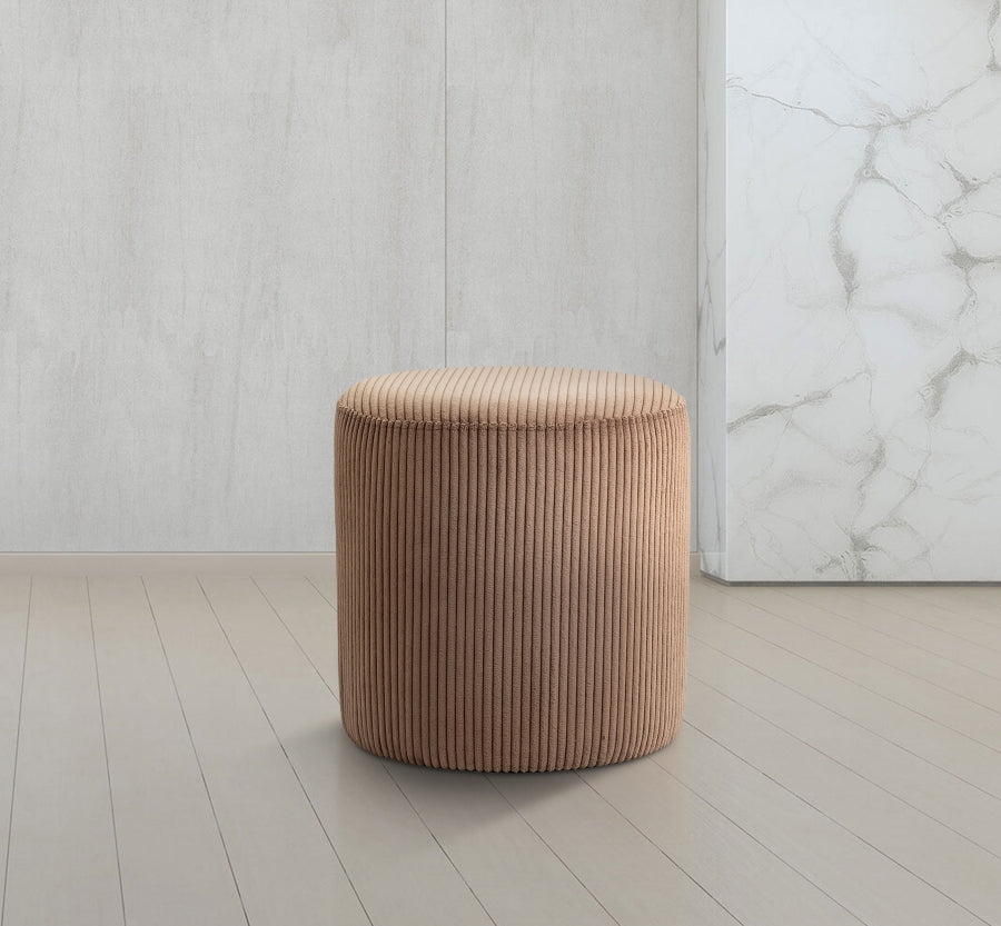 Pouf / tabouret en tissu microsuède Roy