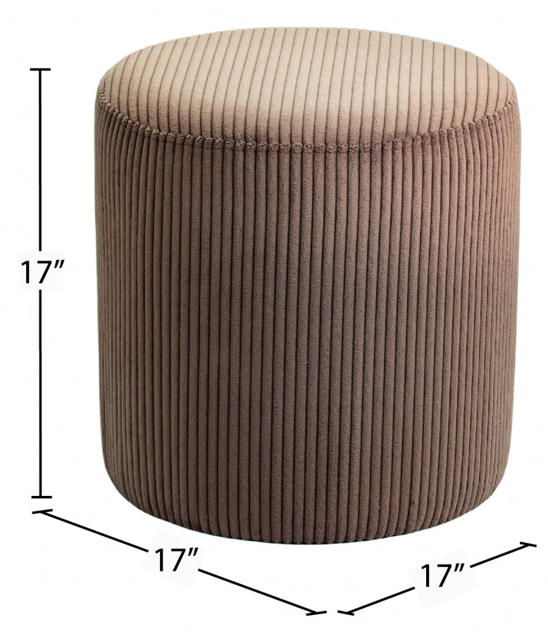 Pouf / tabouret en tissu microsuède Roy