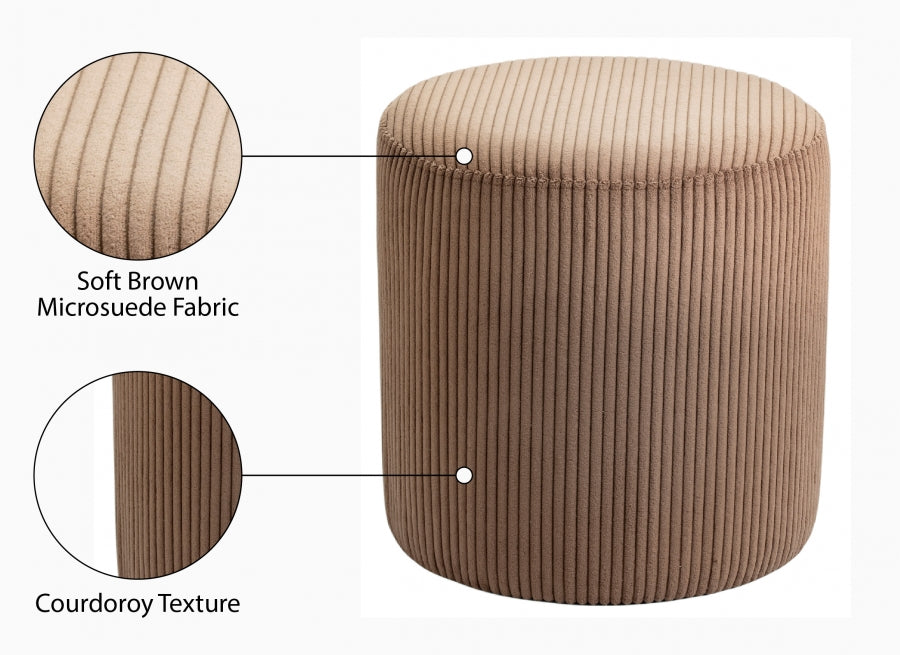 Pouf / tabouret en tissu microsuède Roy