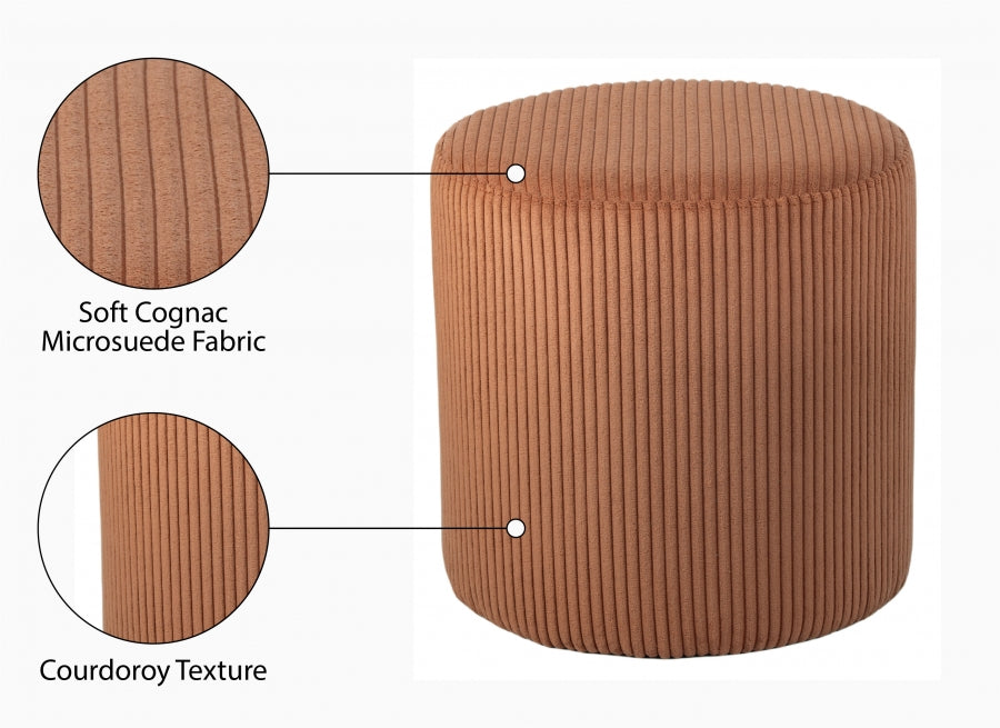 Pouf / tabouret en tissu microsuède Roy