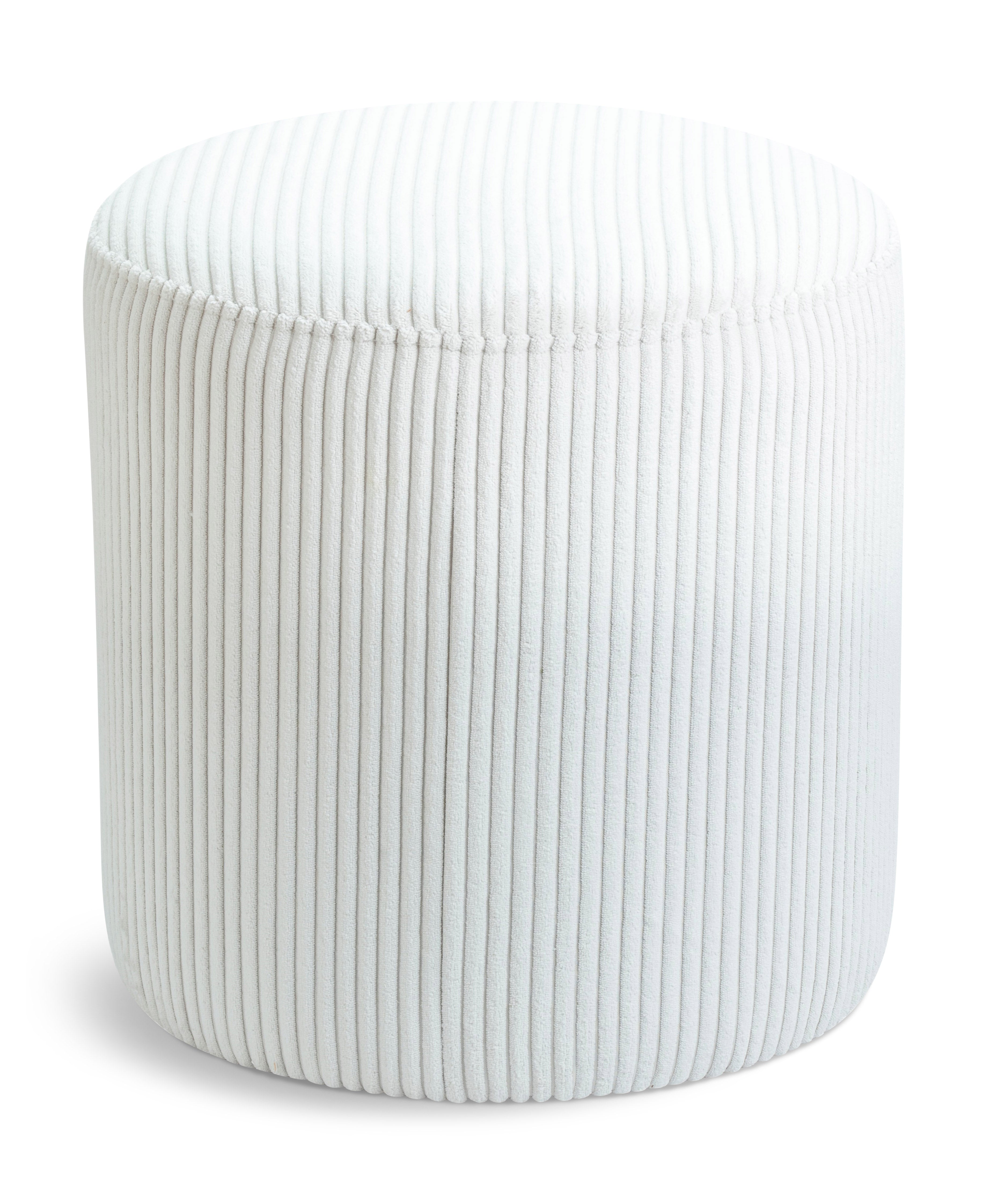 Pouf / tabouret en tissu microsuède Roy