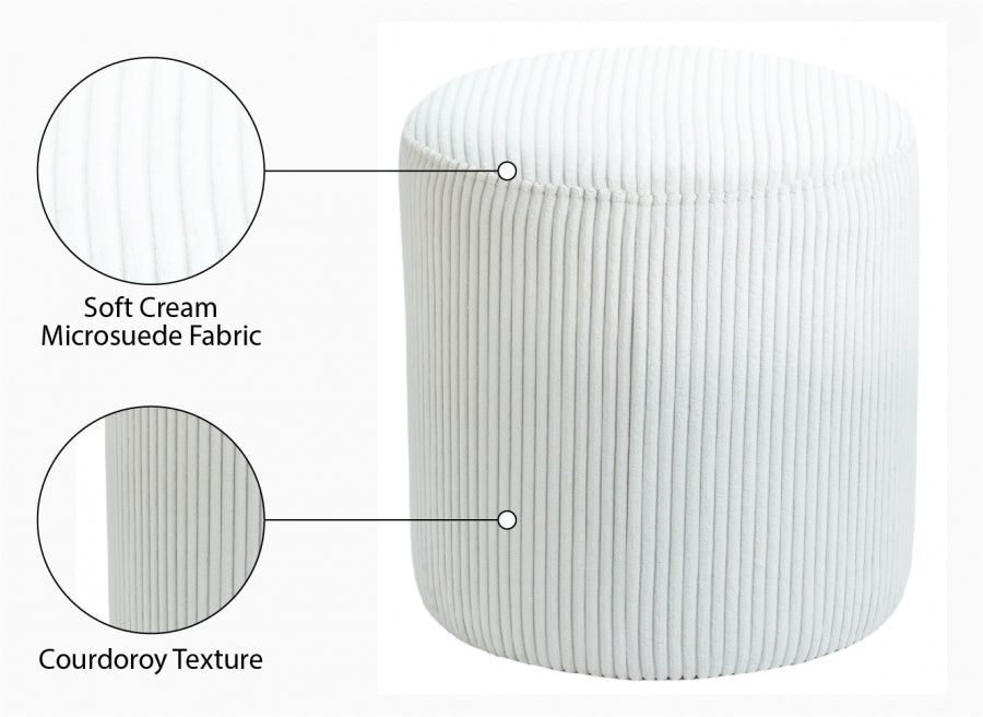 Pouf / tabouret en tissu microsuède Roy