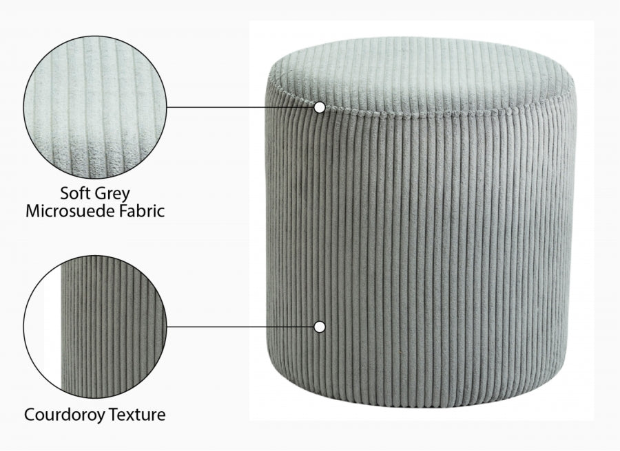 Pouf / tabouret en tissu microsuède Roy