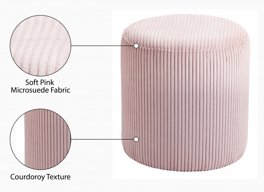 Pouf / tabouret en tissu microsuède Roy