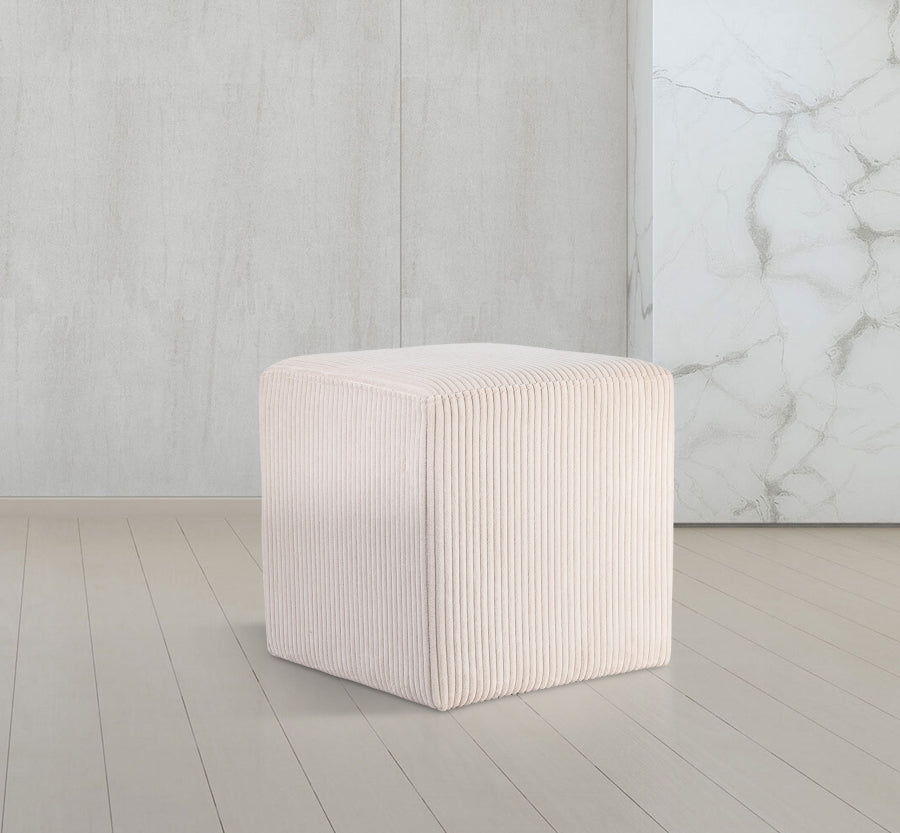 Pouf / tabouret en tissu microsuède Roy