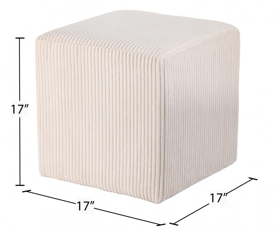Pouf / tabouret en tissu microsuède Roy