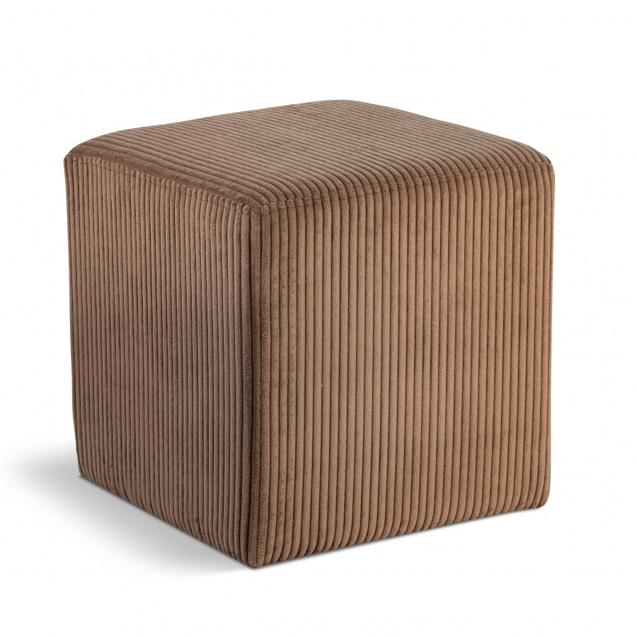 Pouf / tabouret en tissu microsuède Roy