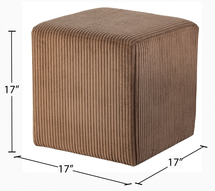 Pouf / tabouret en tissu microsuède Roy