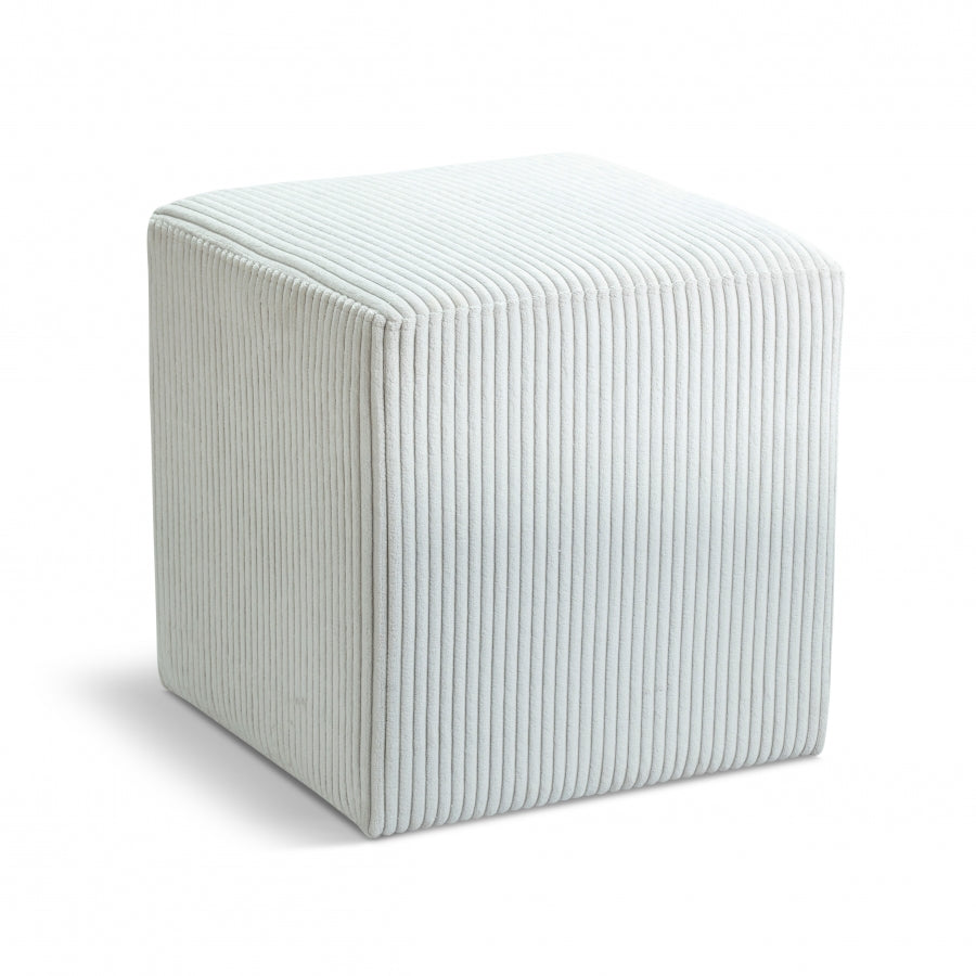 Pouf / tabouret en tissu microsuède Roy
