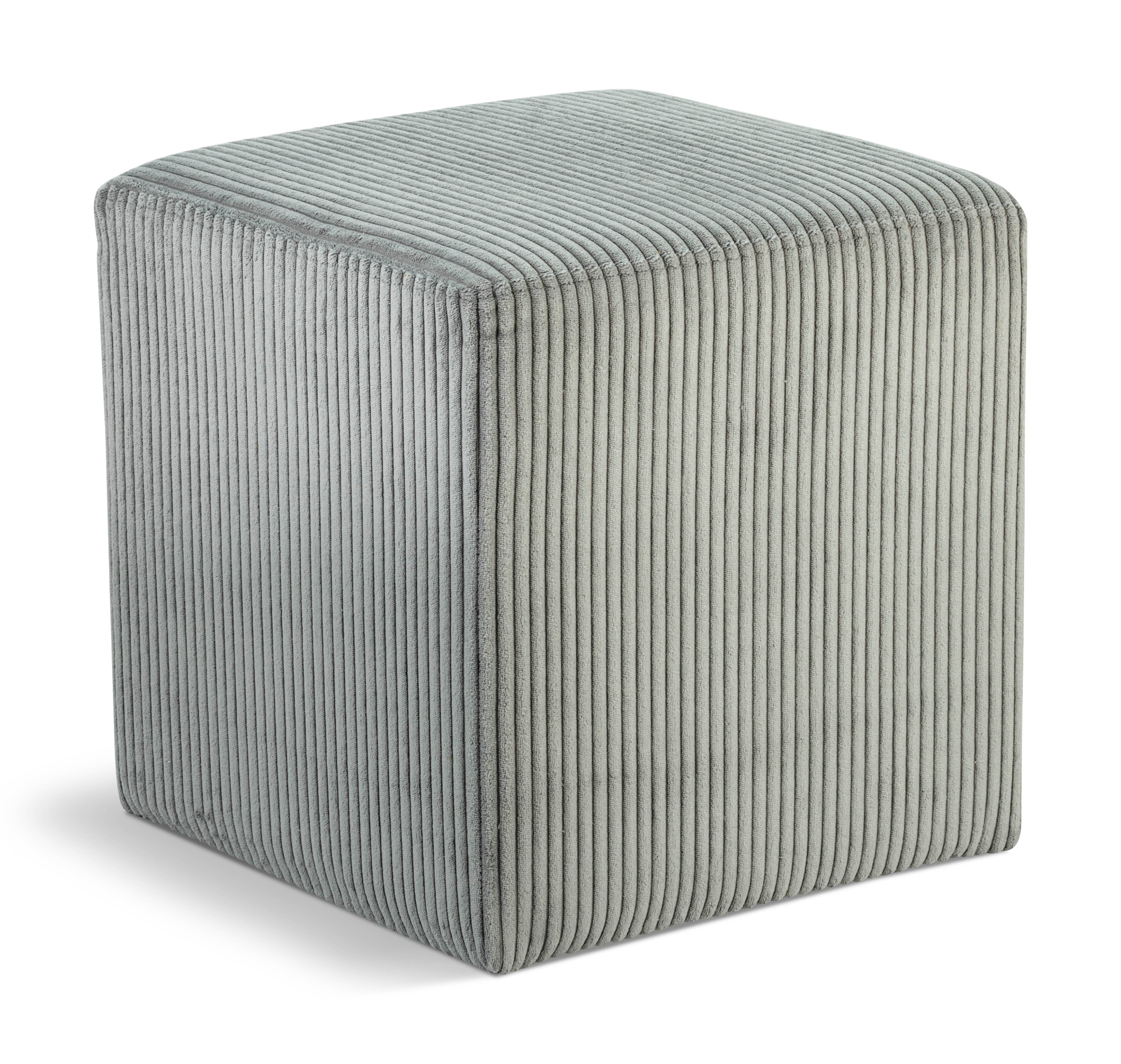 Pouf / tabouret en tissu microsuède Roy