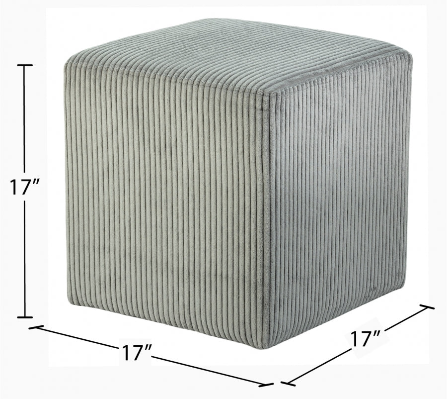 Pouf / tabouret en tissu microsuède Roy