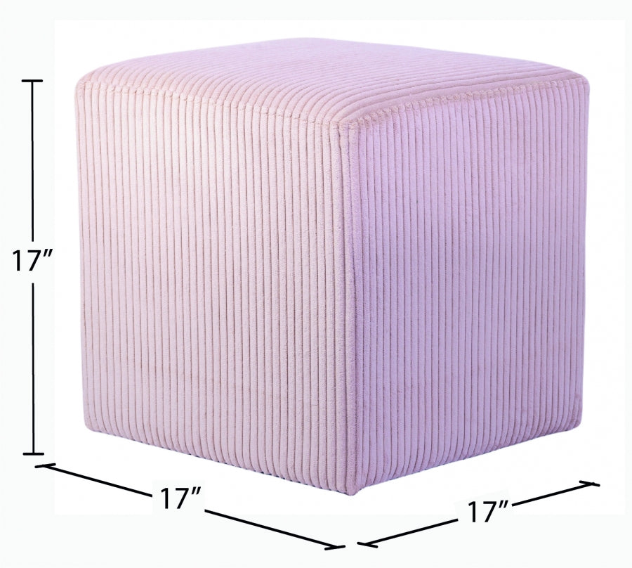 Pouf / tabouret en tissu microsuède Roy