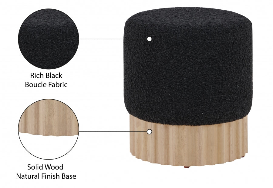 Pouf/tabouret en tissu boucle Veranda