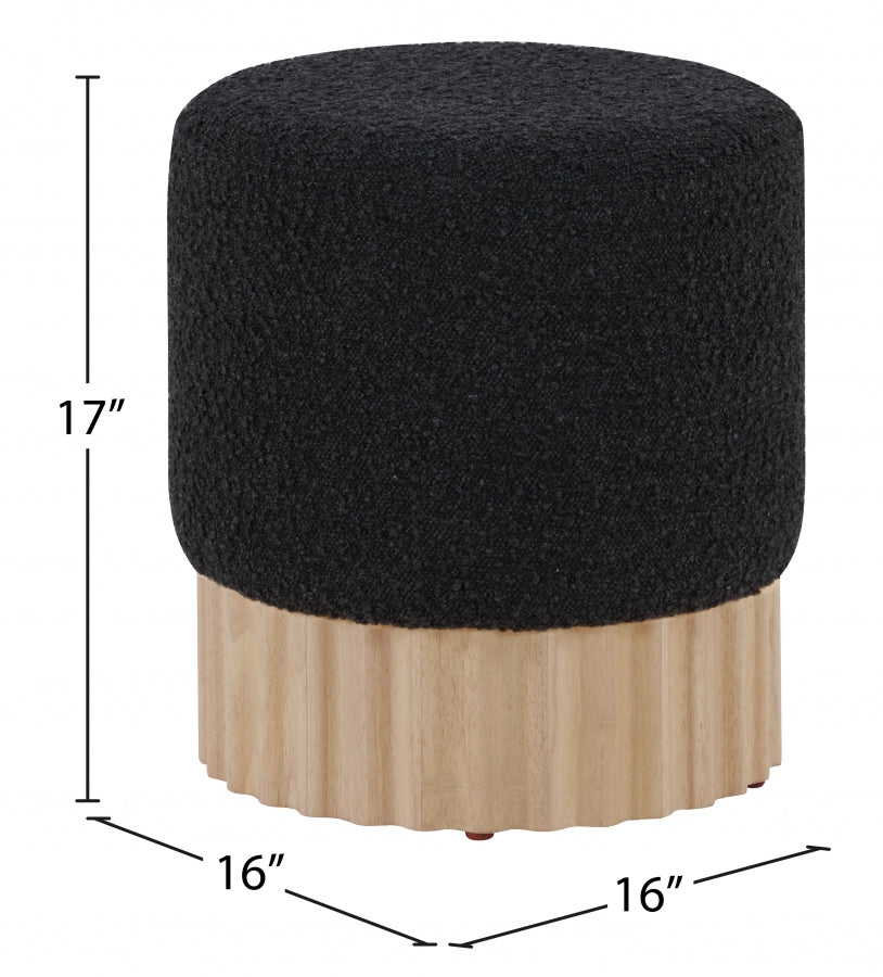 Pouf/tabouret en tissu boucle Veranda