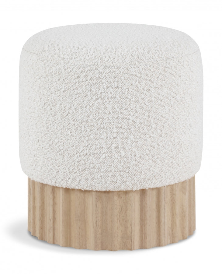 Pouf/tabouret en tissu boucle Veranda