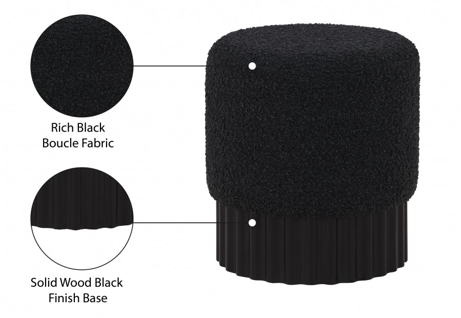 Pouf/tabouret en tissu boucle Veranda