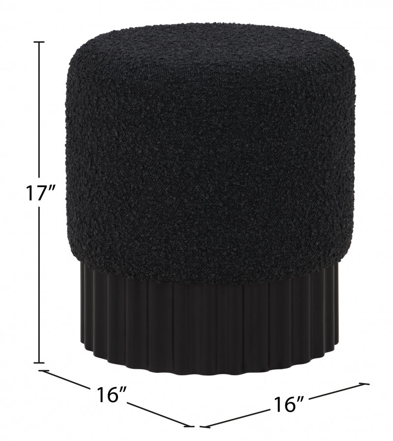 Pouf/tabouret en tissu boucle Veranda