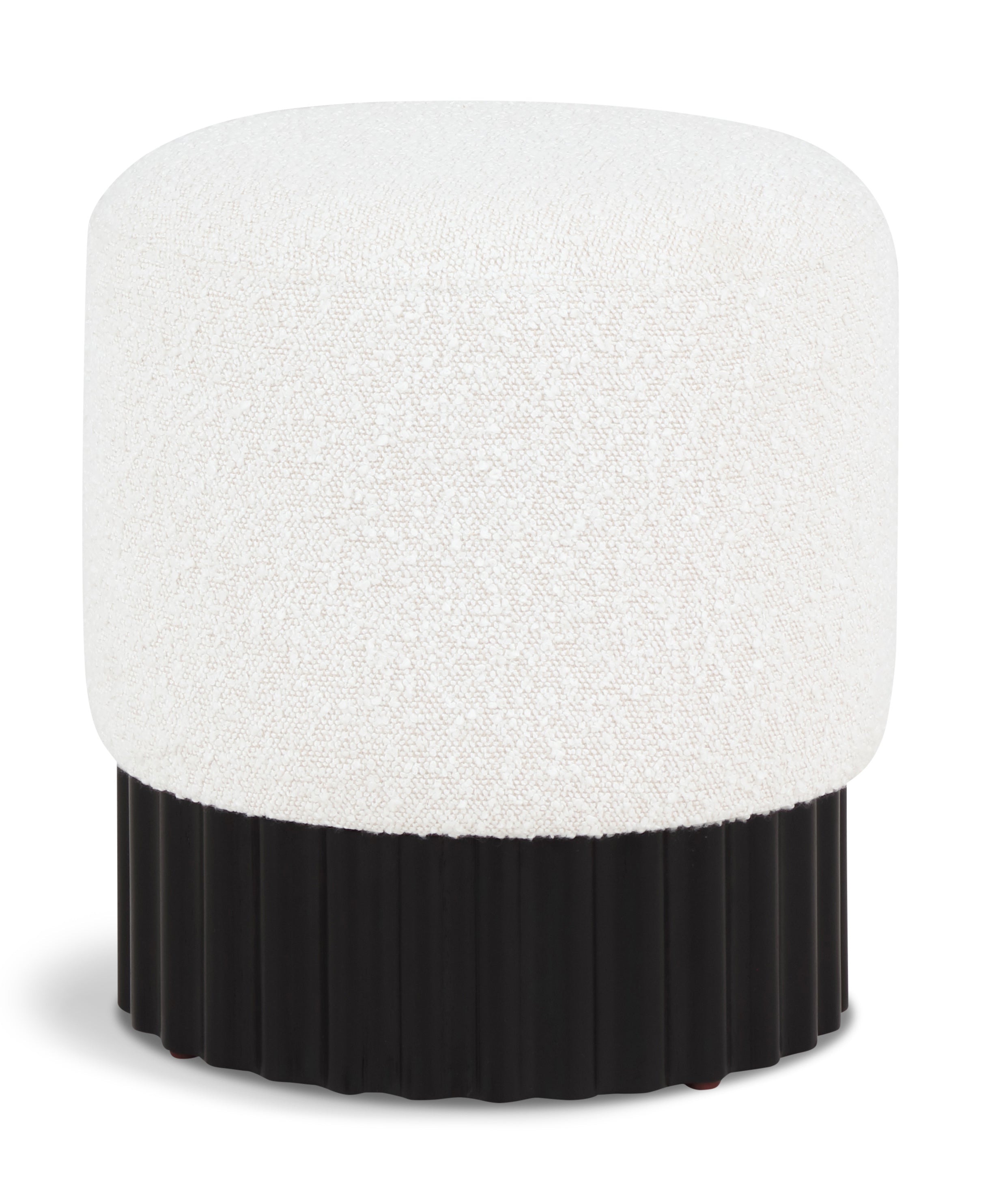 Pouf/tabouret en tissu boucle Veranda
