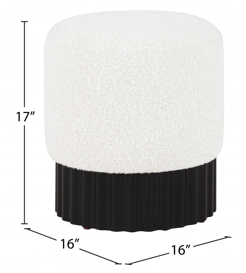 Pouf/tabouret en tissu boucle Veranda