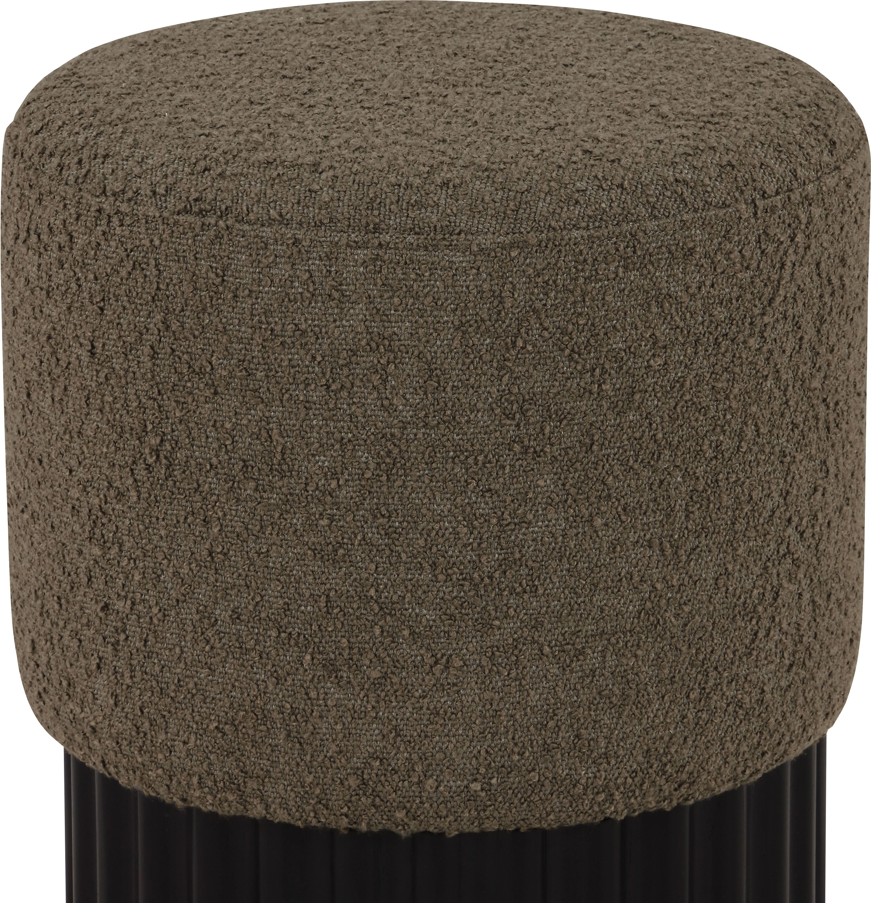 Pouf/tabouret en tissu boucle Veranda
