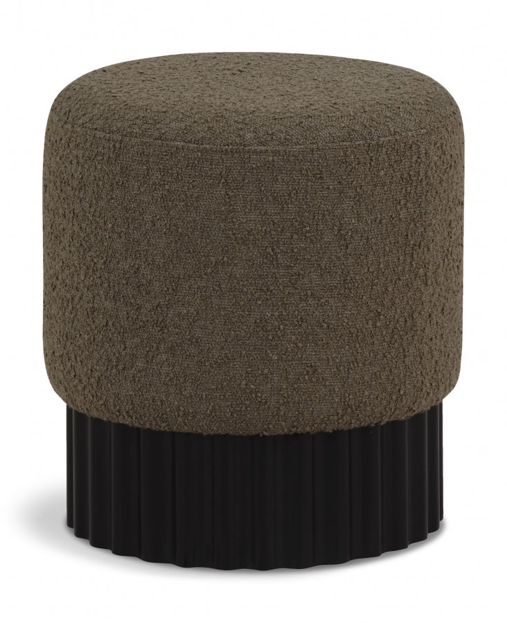 Pouf/tabouret en tissu boucle Veranda