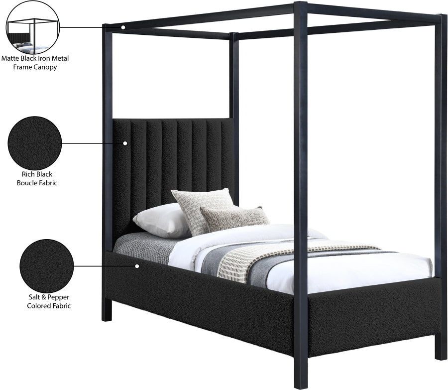 Lit simple en tissu boucle Kelly