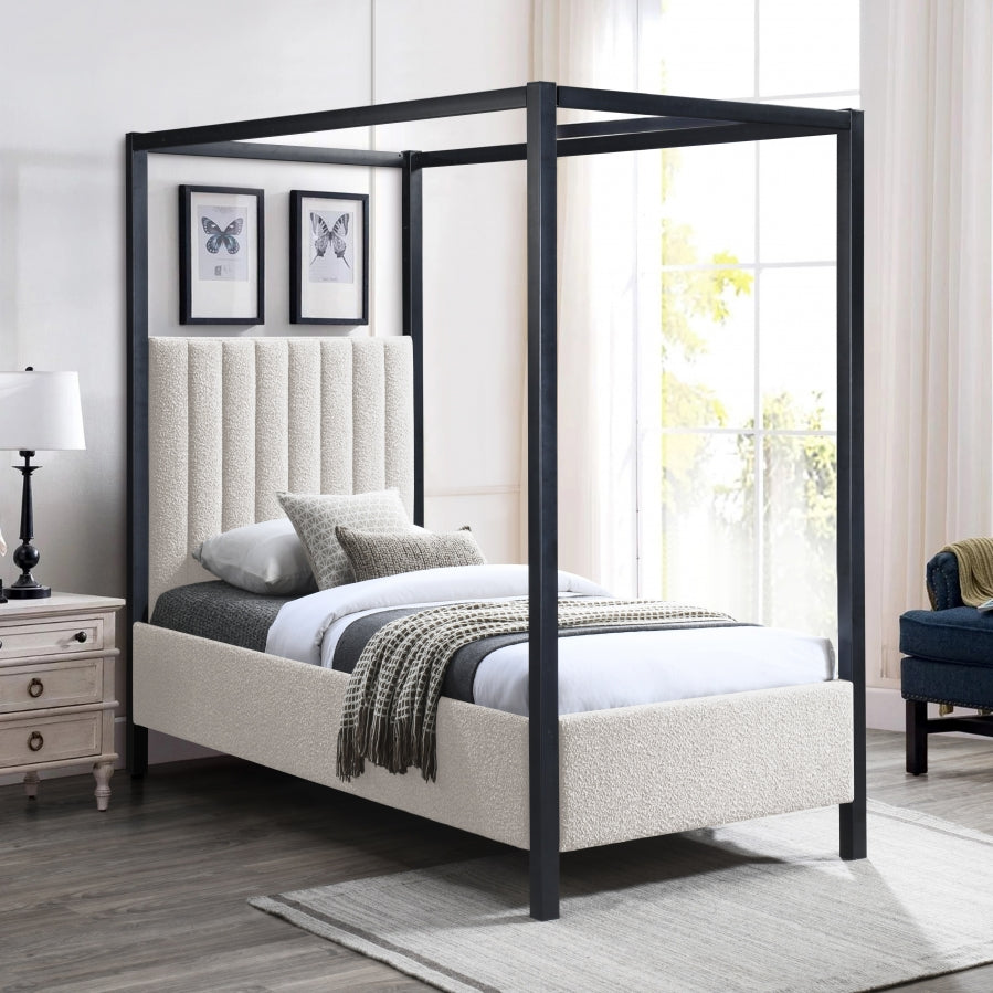 Lit simple en tissu boucle Kelly