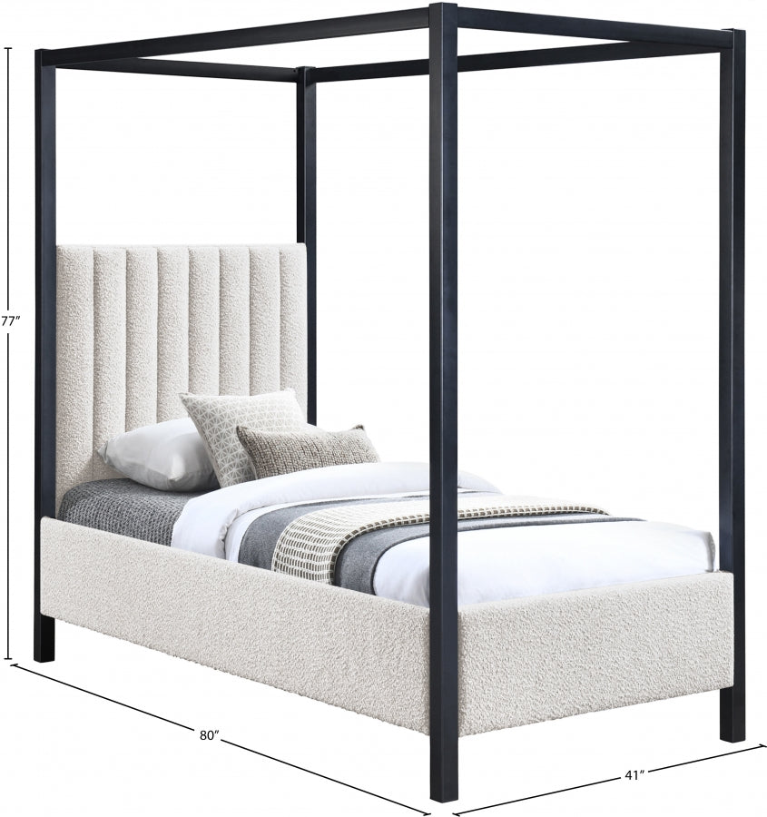 Lit simple en tissu boucle Kelly