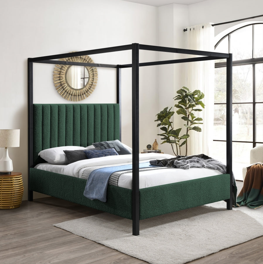 Lit double en tissu boucle Kelly