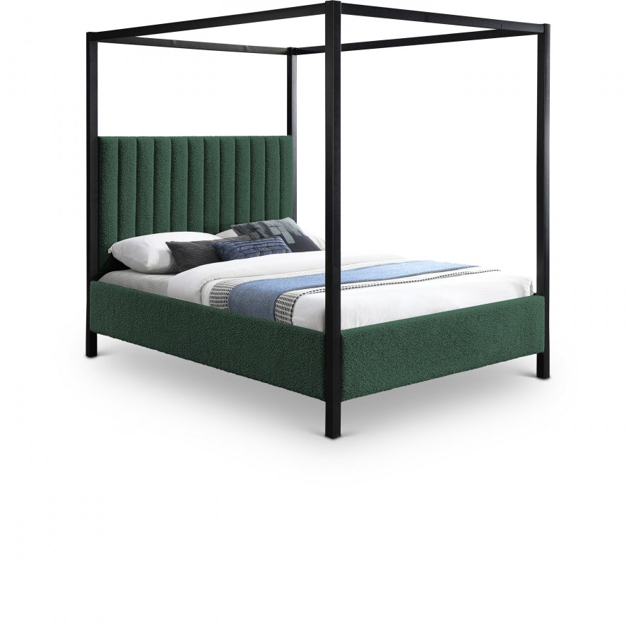 Lit double en tissu boucle Kelly