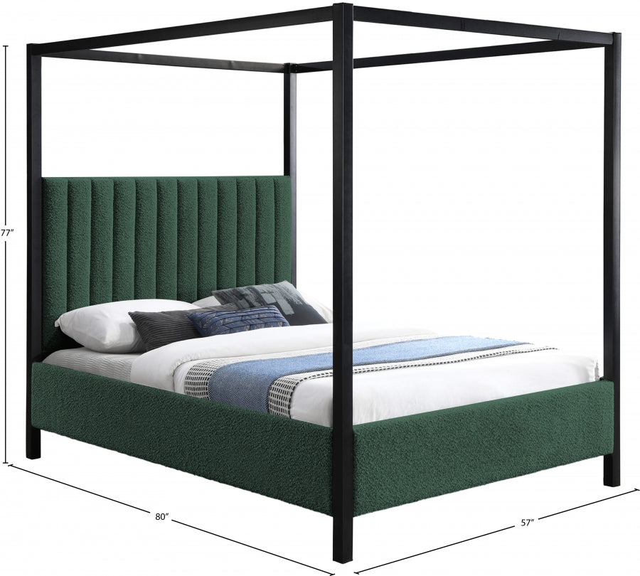 Lit double en tissu boucle Kelly