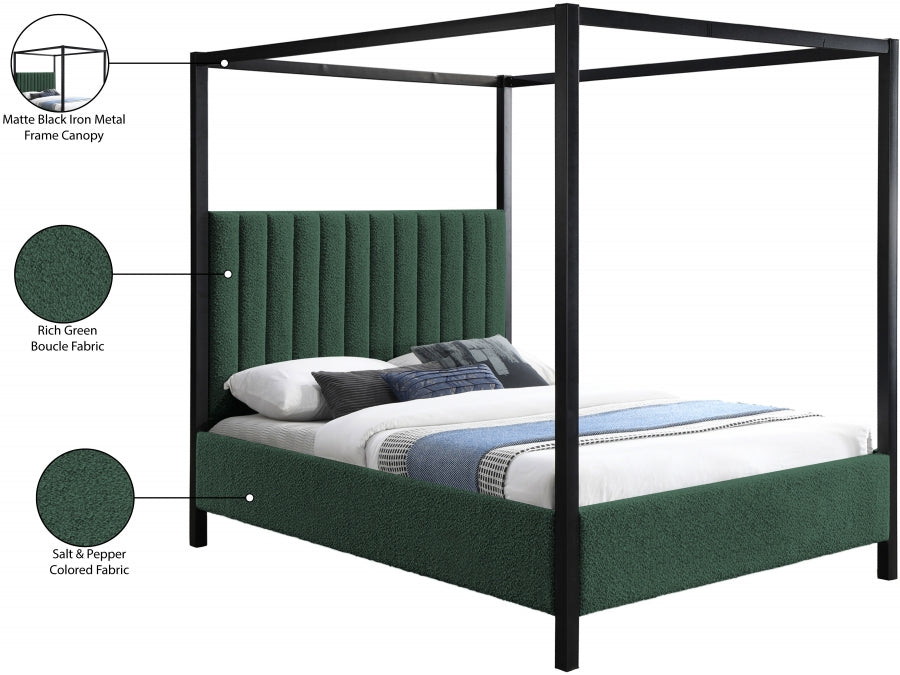 Lit double en tissu boucle Kelly