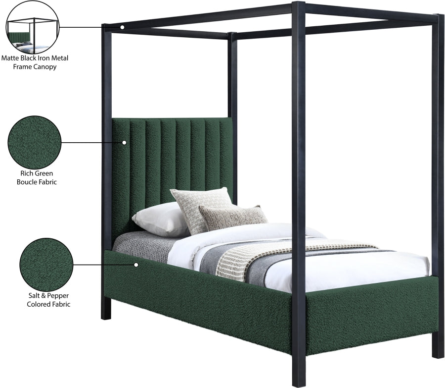 Lit simple en tissu boucle Kelly