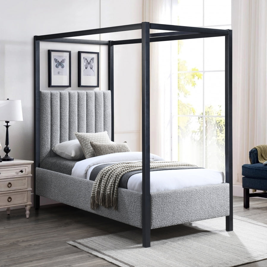 Lit simple en tissu boucle Kelly