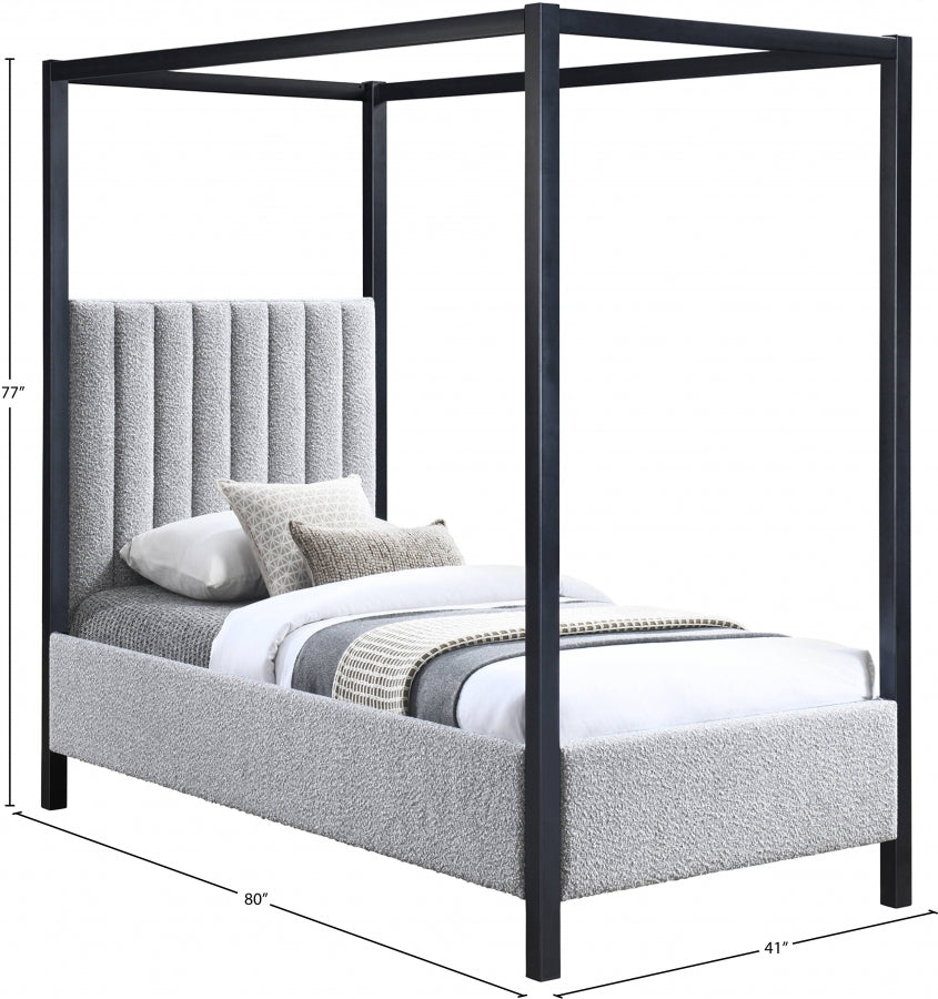 Lit simple en tissu boucle Kelly