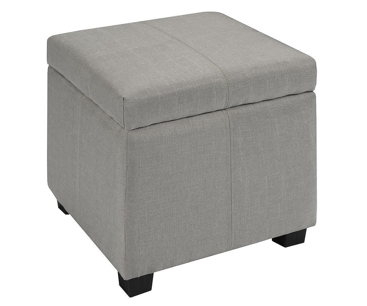 Pouf carré en lin avec rangement ( Meuble Mtl )