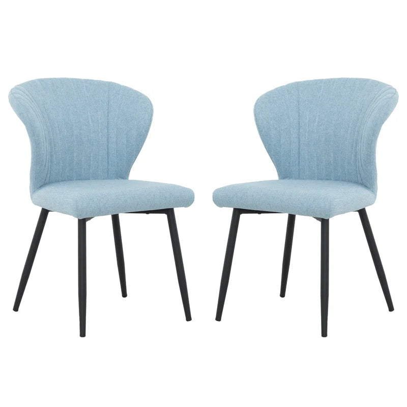 Chaises de cuisine modernes bleues avec pattes noires