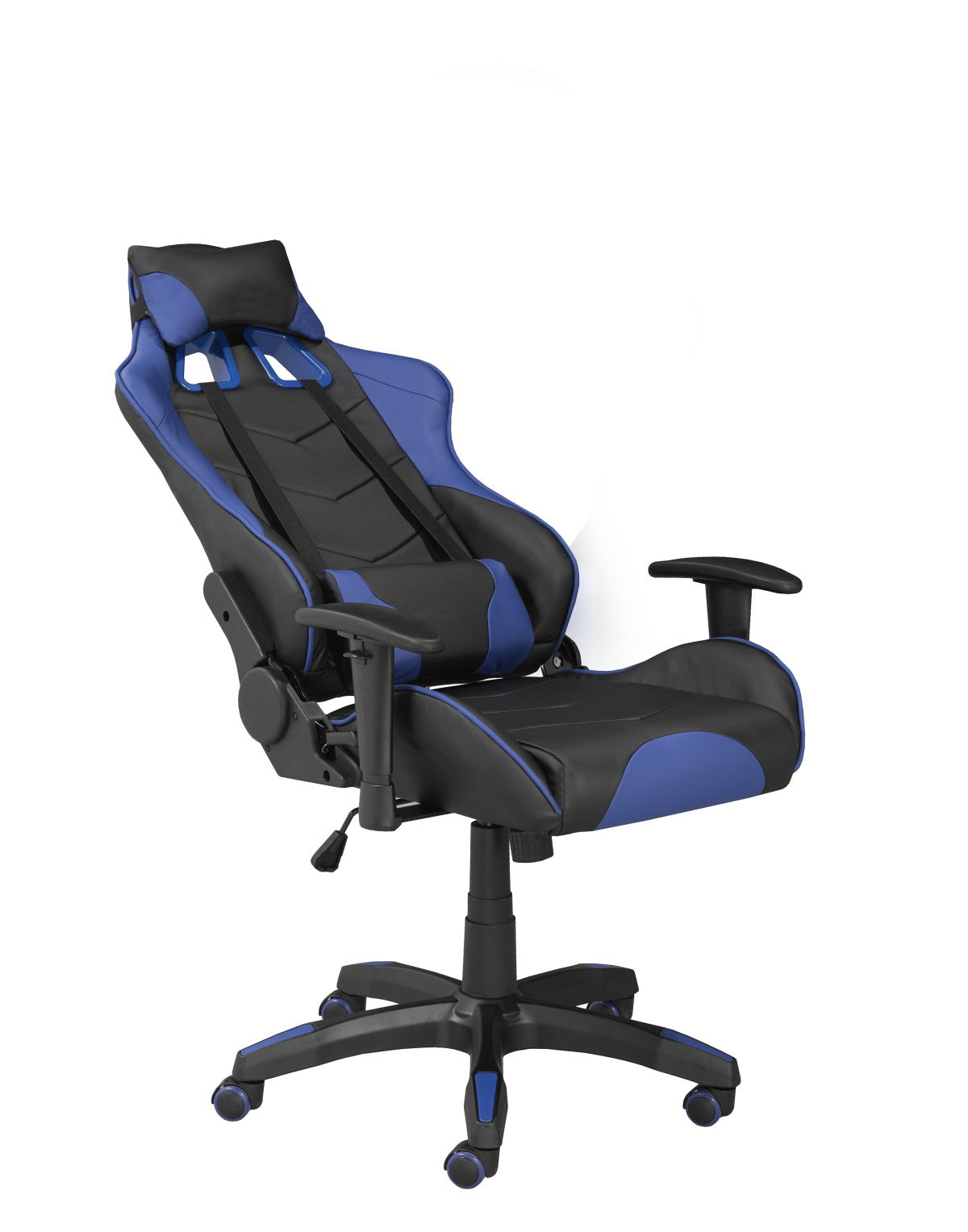 ENSEMBLE BUREAU ET CHAISE GAMING, BLEU/NOIR ( Meuble Mtl )