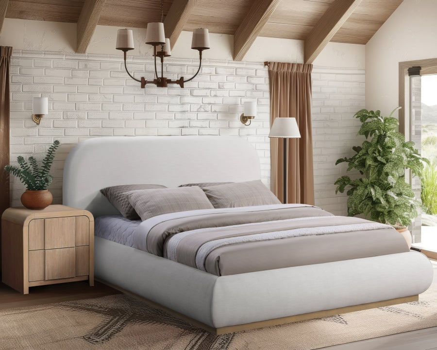 Lit double en tissu chenille Vaughn