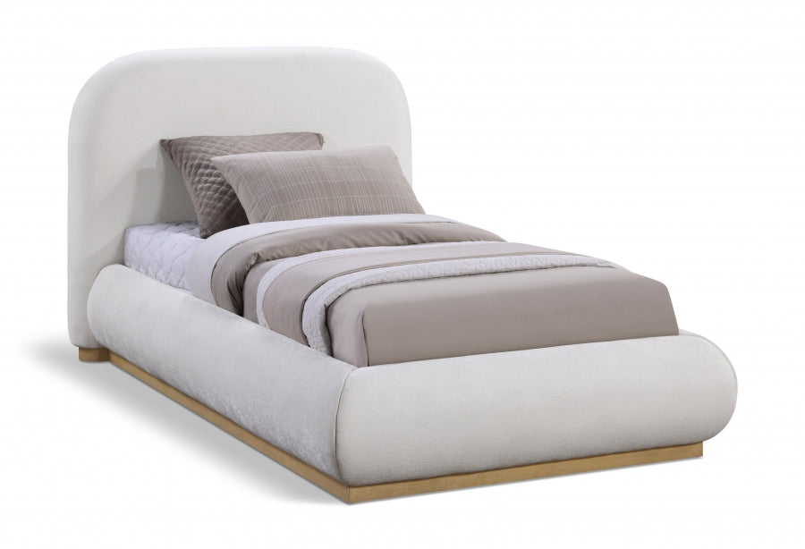 Lit simple en tissu chenille Vaughn